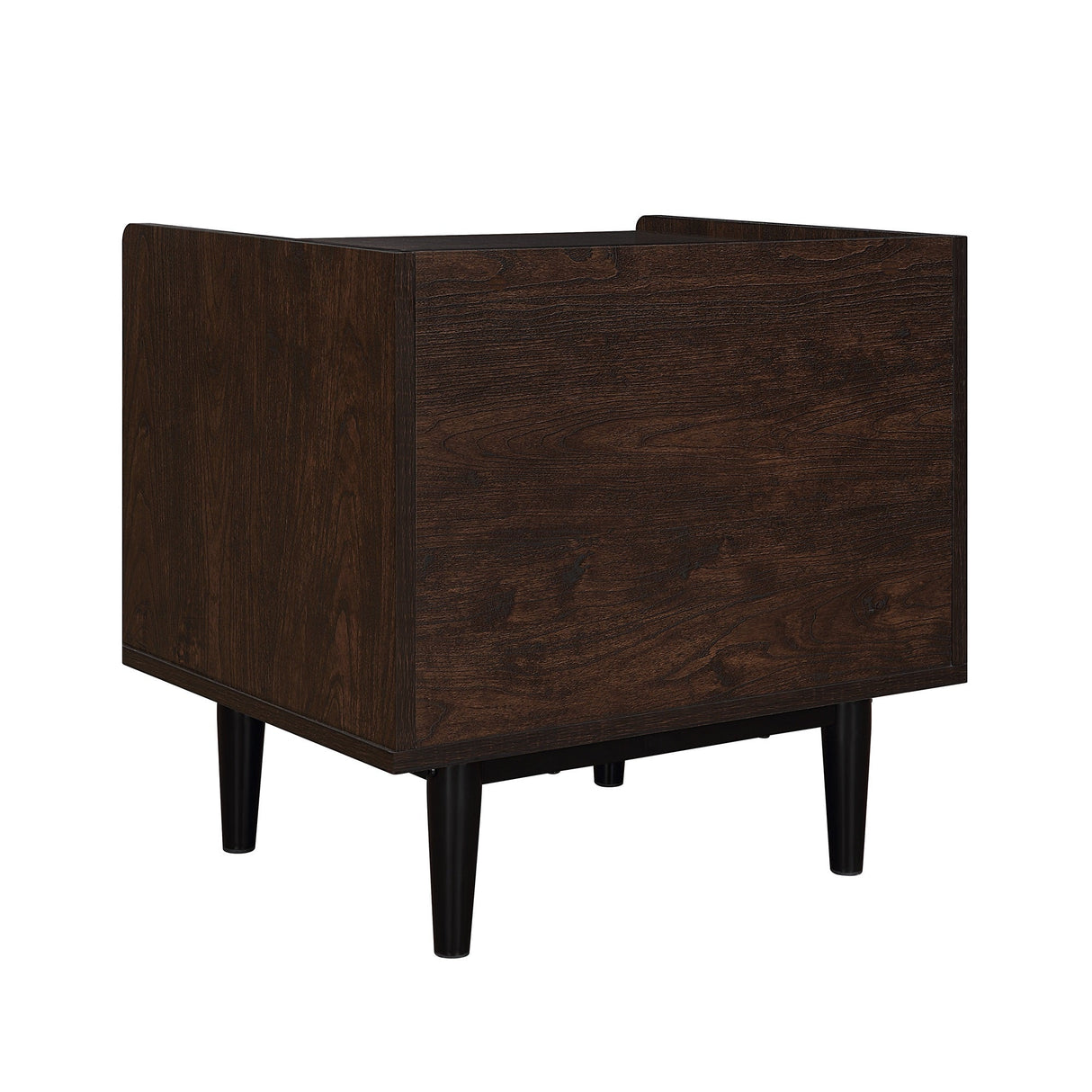 Duane Nightstand in Dark Brown and Black by Manhattan Comfort at Eve Furniture