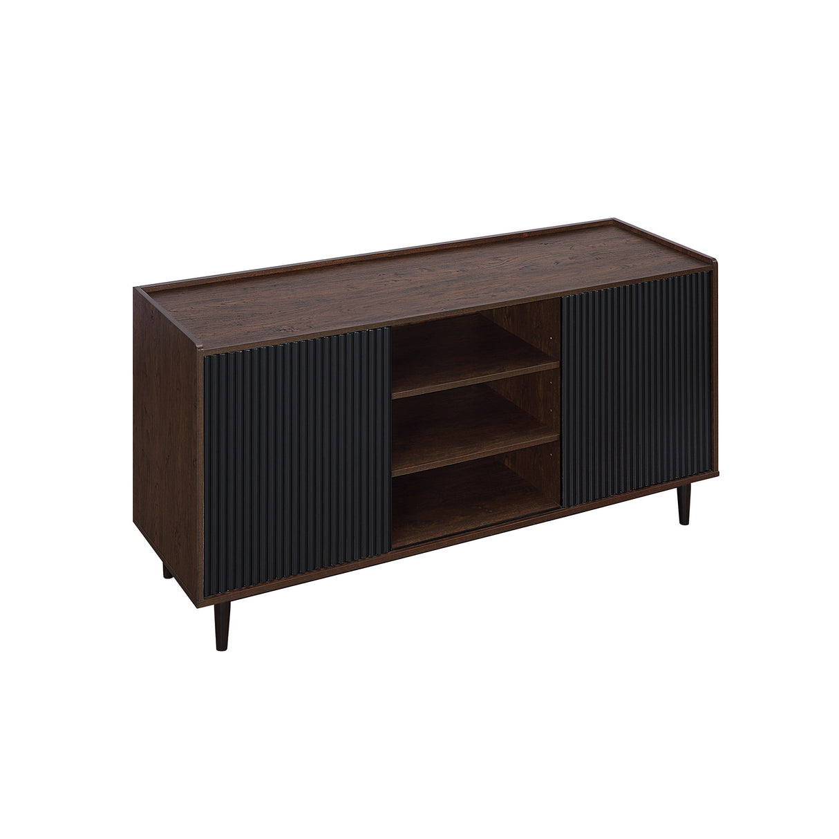 Duane Sideboard in Dark Brown and Black by Manhattan Comfort at Eve Furniture