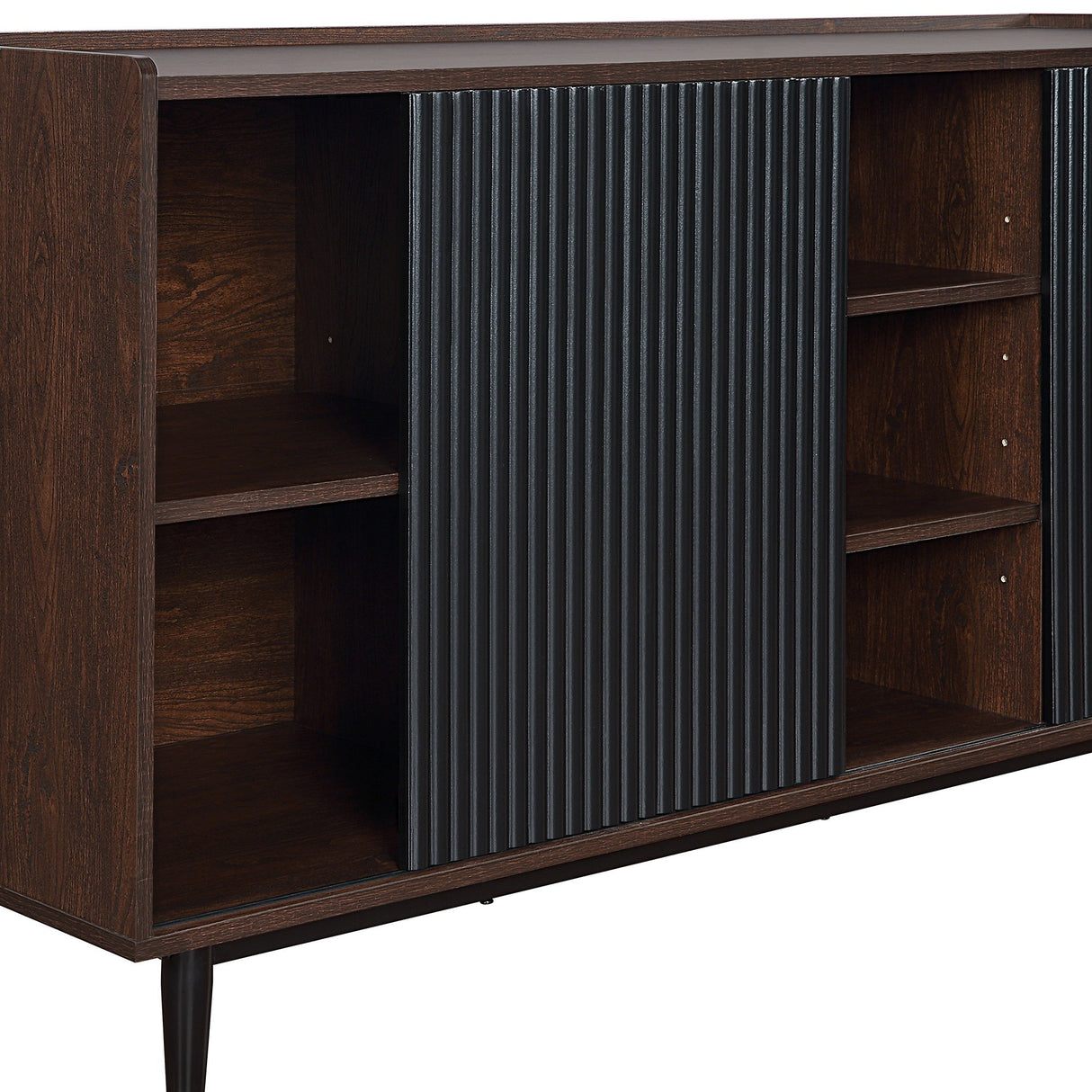 Duane Sideboard in Dark Brown and Black by Manhattan Comfort at Eve Furniture