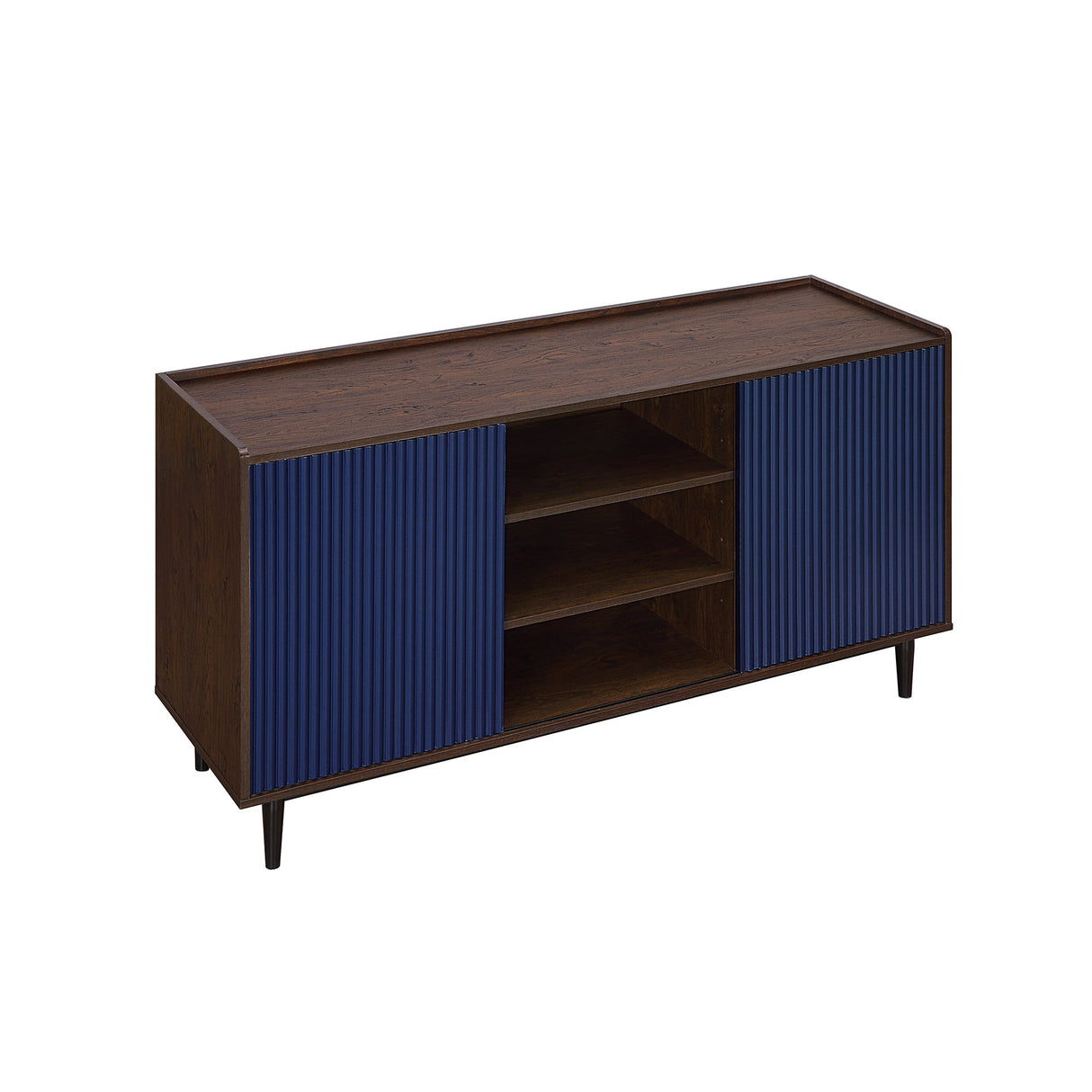 Duane Sideboard in Dark Brown and Navy Blue by Manhattan Comfort at Eve Furniture
