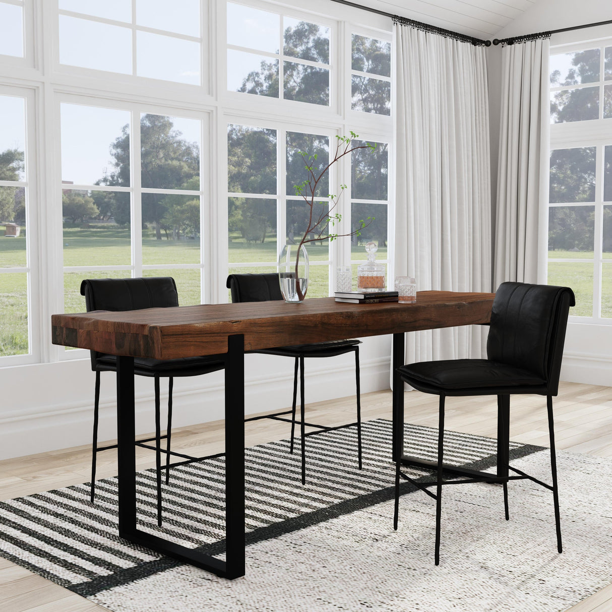 Duarte Counter Table - Rustic Brown by Classic Home at Eve Furniture