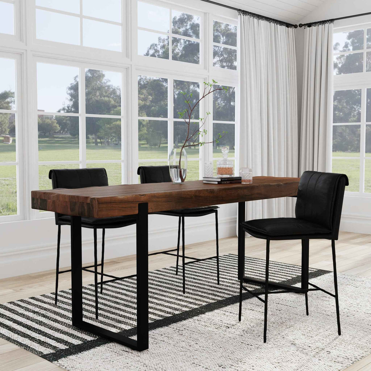 Duarte Counter Table - Rustic Brown by Classic Home at Eve Furniture
