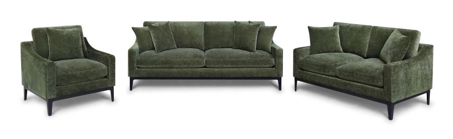 Duarte Dark Moss 3-Piece Living Room Set