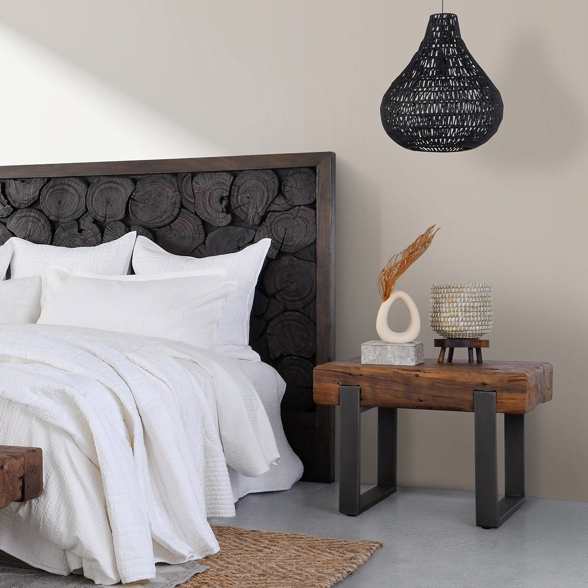Duarte End Table - Rustic Brown by Classic Home at Eve Furniture