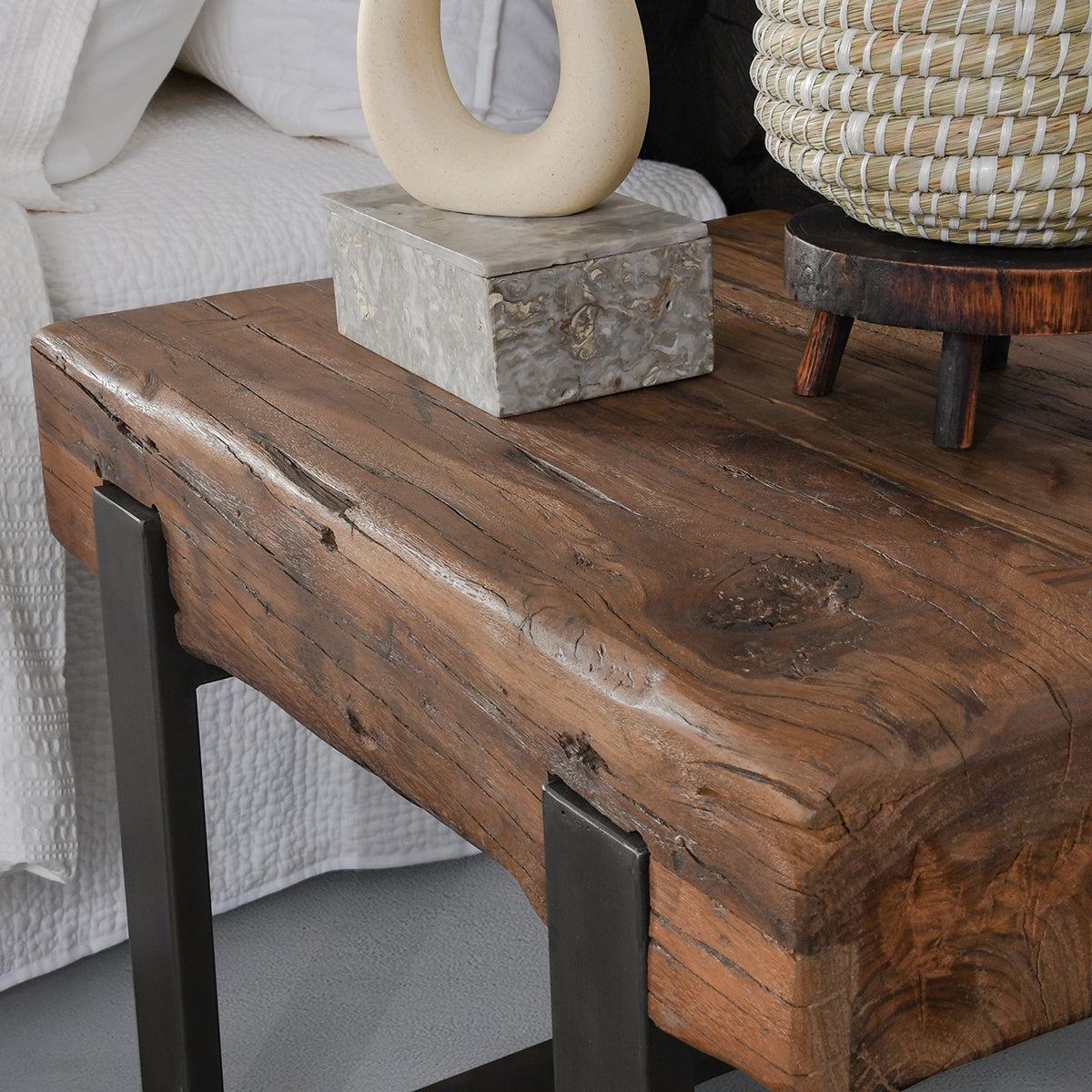 Duarte End Table - Rustic Brown by Classic Home at Eve Furniture