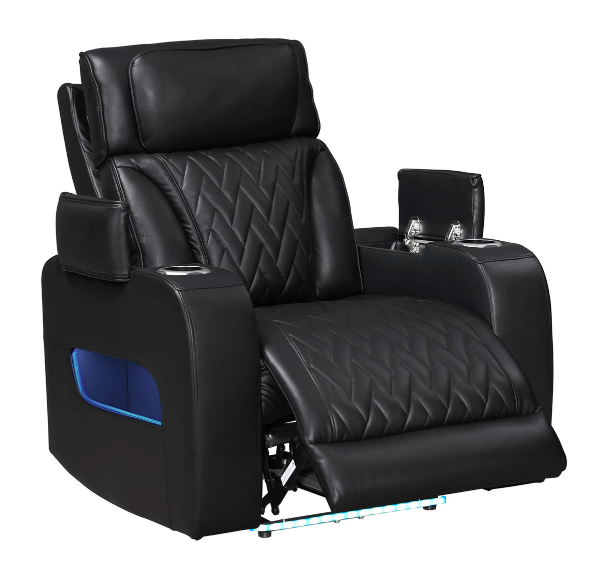 Juego reclinable eléctrico de 3 piezas Dubai Black