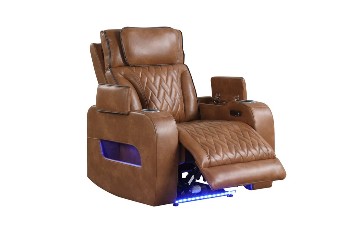 Dubai Brown 3-Piece Power Reclining Set by Happy Homes at Eve Furniture