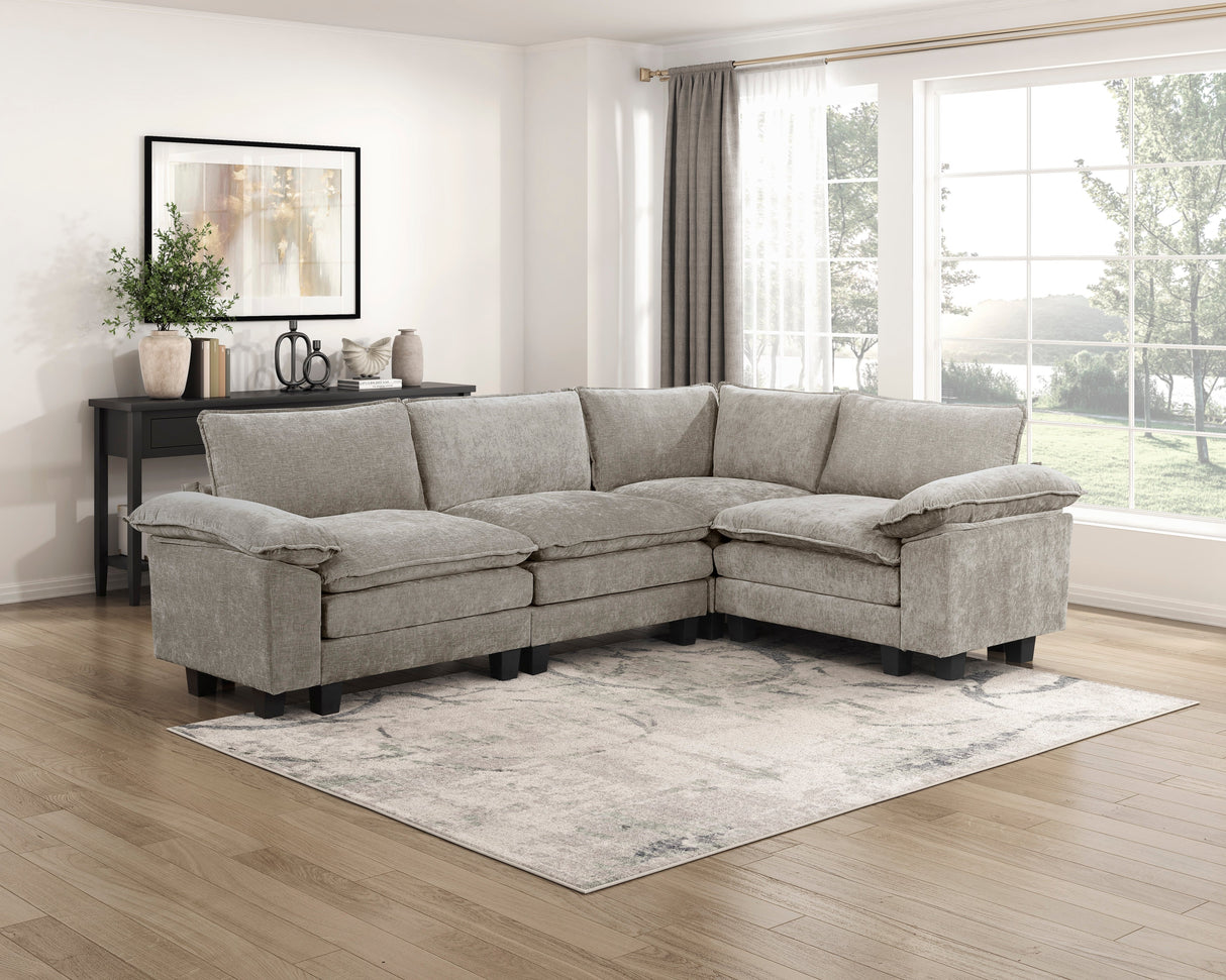 Dublin Dark Pewter Ottoman