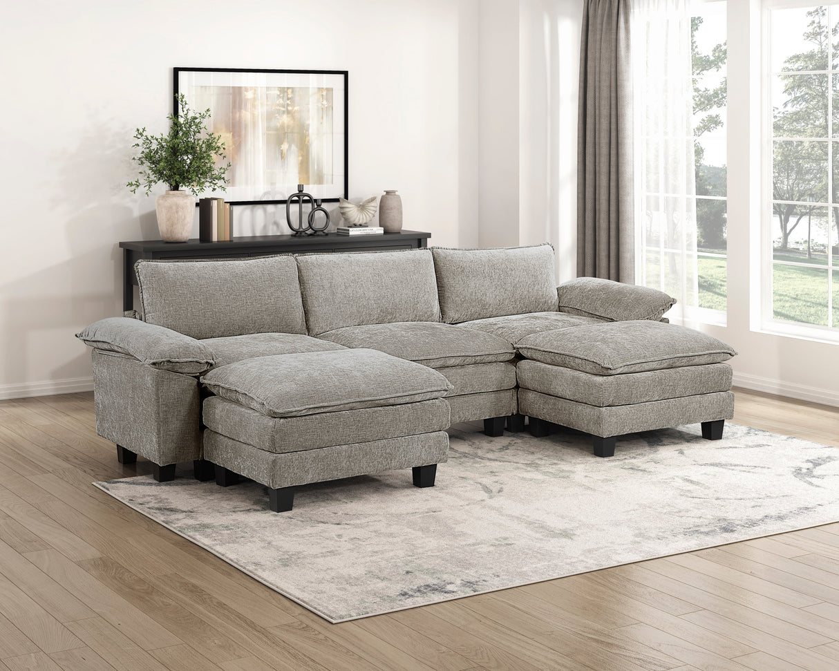 Dublin Dark Pewter Ottoman