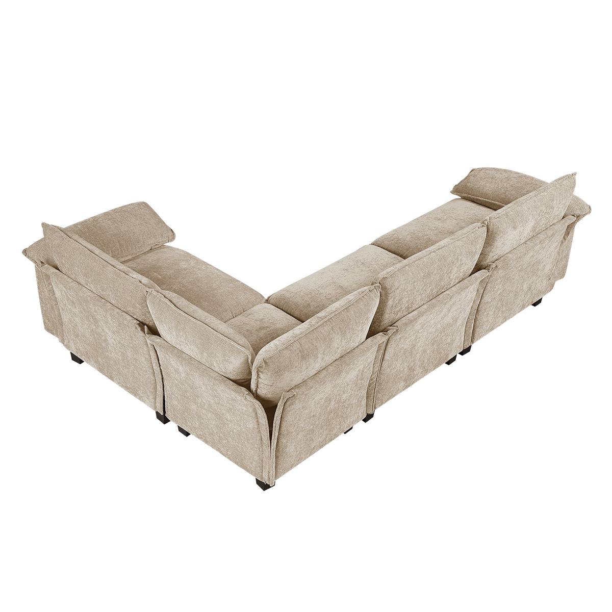 Dublin Taupe 5-Piece Modular Sectional by Homelegance at Eve Furniture