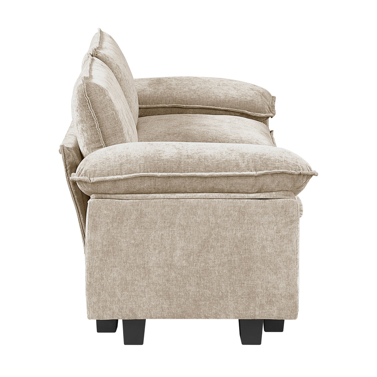 Dublin Taupe Loveseat by Homelegance at Eve Furniture