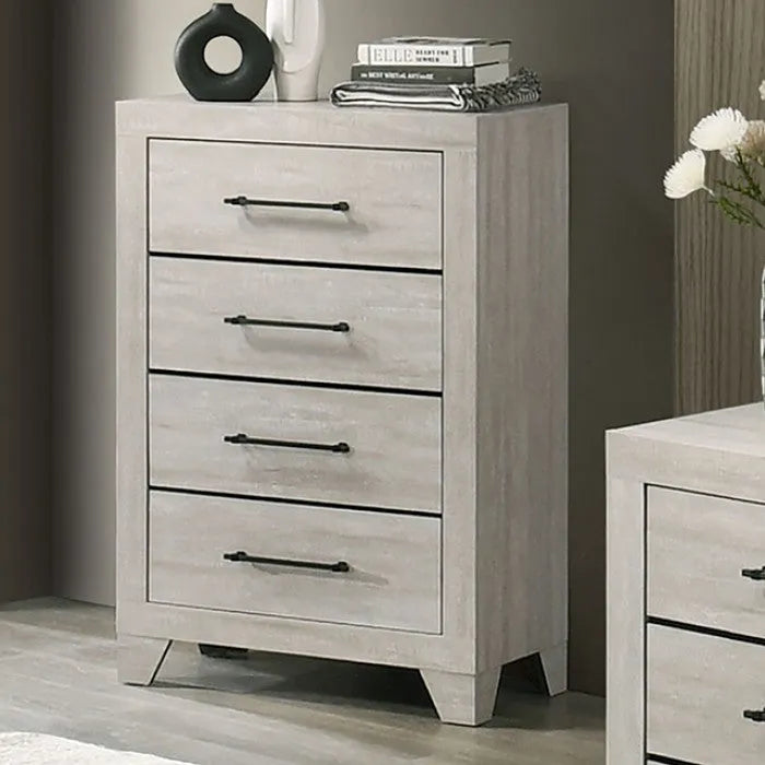 Dubuque Light Gray 5-Piece Queen Bedroom Set by Furniture of America at Eve Furniture