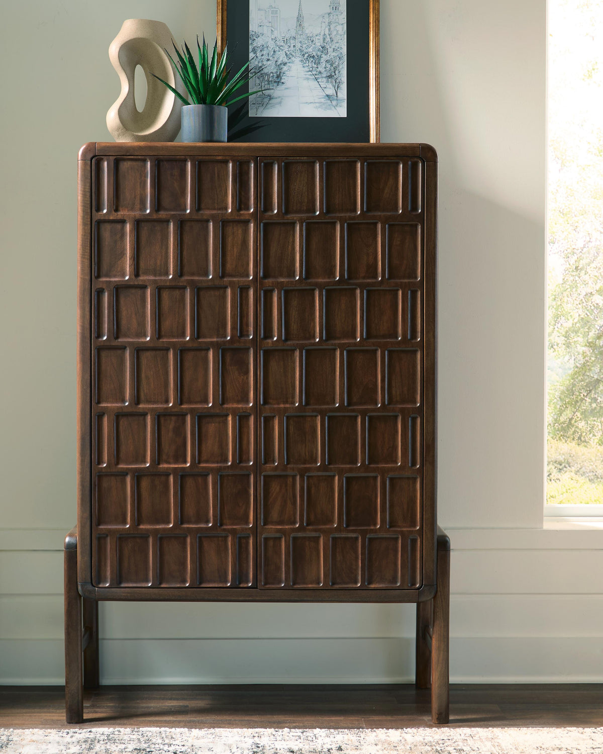 Dukestone Brown Accent Cabinet by Ashley at Eve Furniture