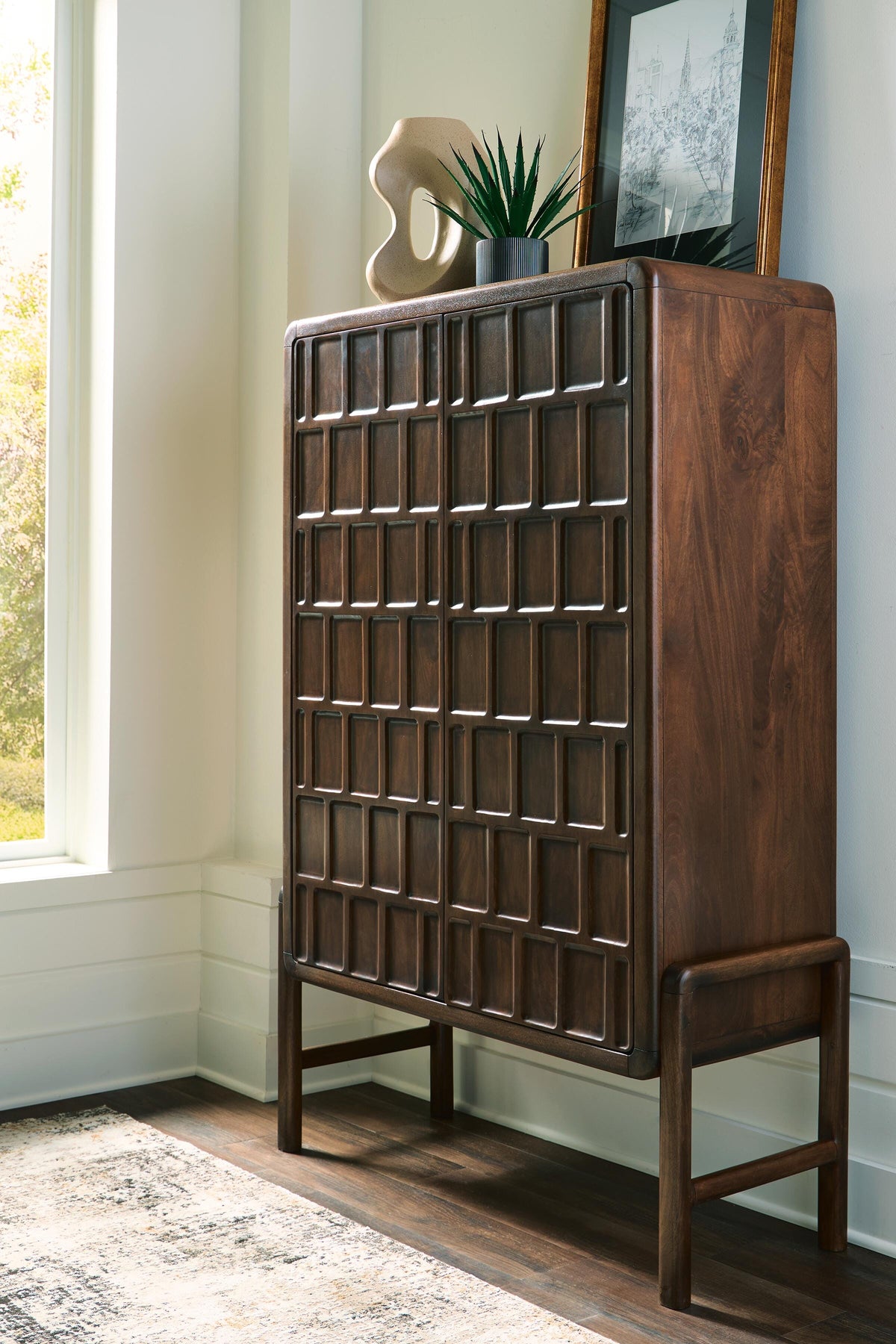 Dukestone Brown Accent Cabinet by Ashley at Eve Furniture