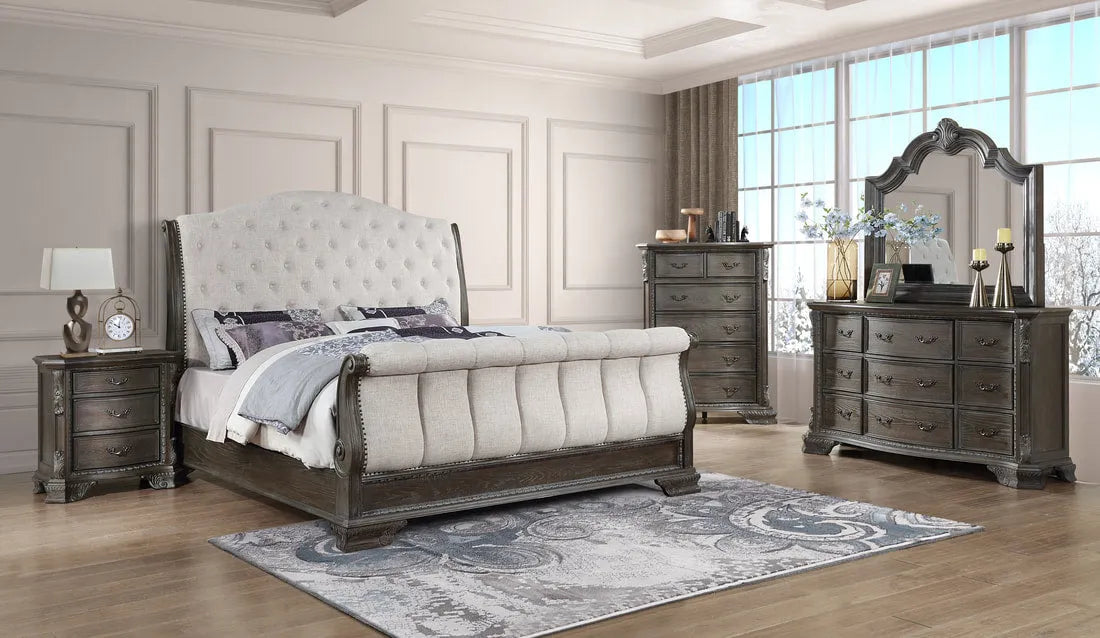 Dulaine Beige Bedroom Set by Happy Homes at Eve Furniture