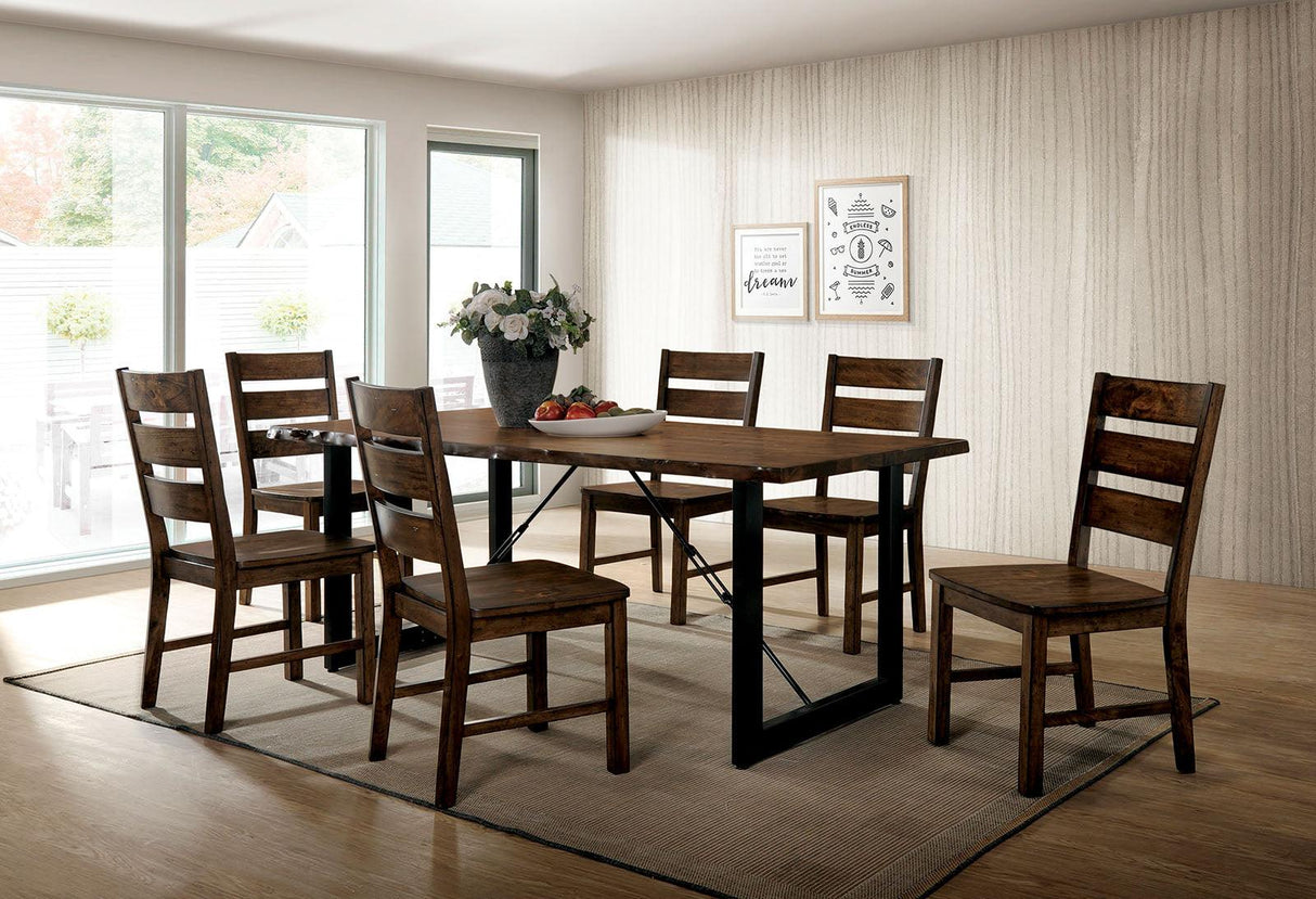 Dulce Walnut/Black Dining Table Only by Furniture of America at Eve Furniture