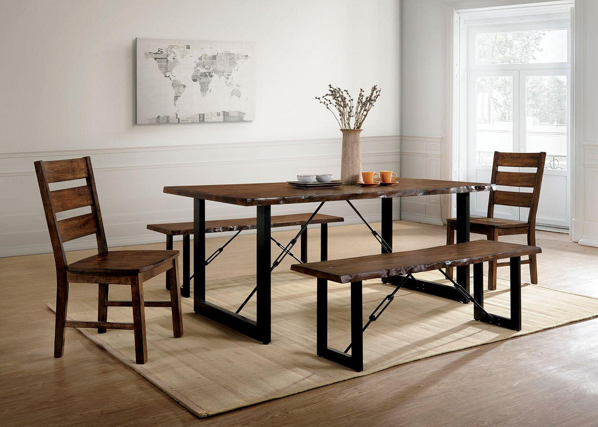 Dulce Walnut/Black Dining Table by Furniture of America at Eve Furniture