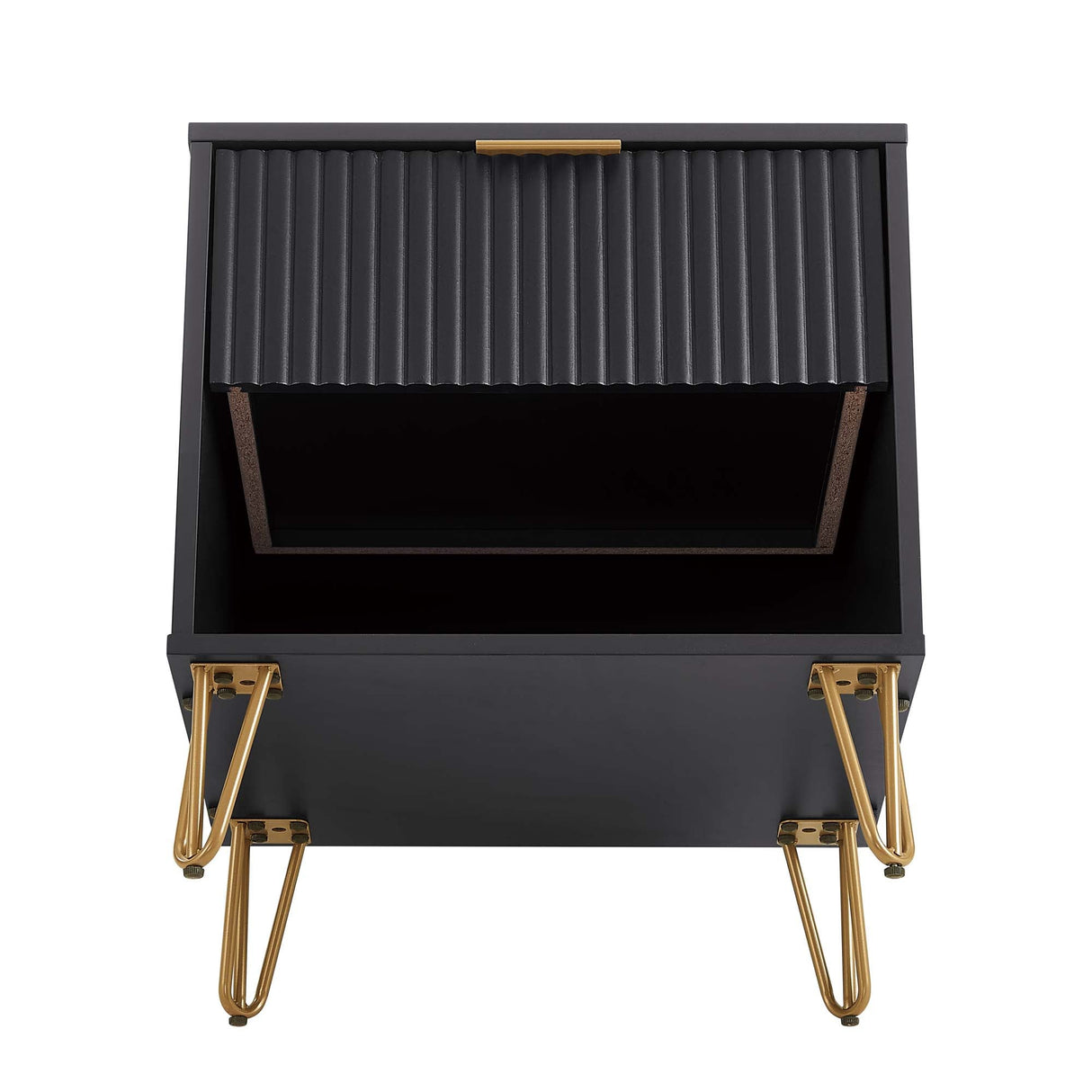 DUMBO 1.0 Nightstand in Black by Manhattan Comfort at Eve Furniture