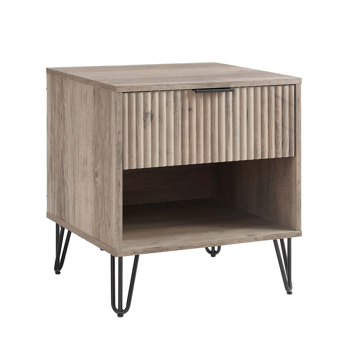 DUMBO 1.0 Nightstand in Rustic Grey by Manhattan Comfort at Eve Furniture