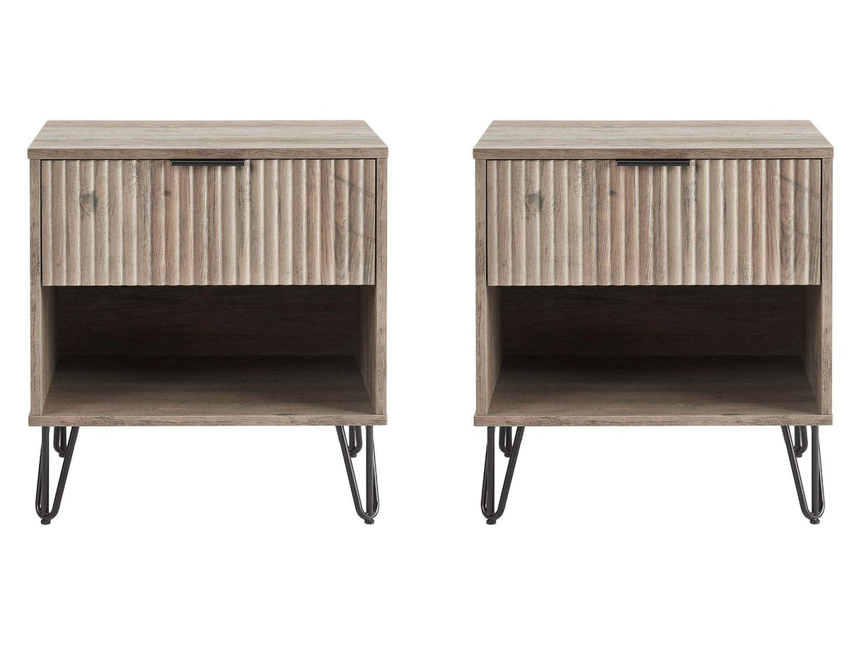 DUMBO 1.0 Nightstand in Rustic Grey (set of 2) by Manhattan Comfort at Eve Furniture