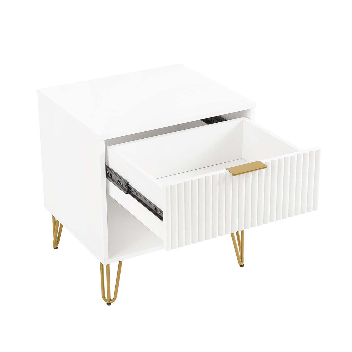 DUMBO 1.0 Nightstand in White by Manhattan Comfort at Eve Furniture