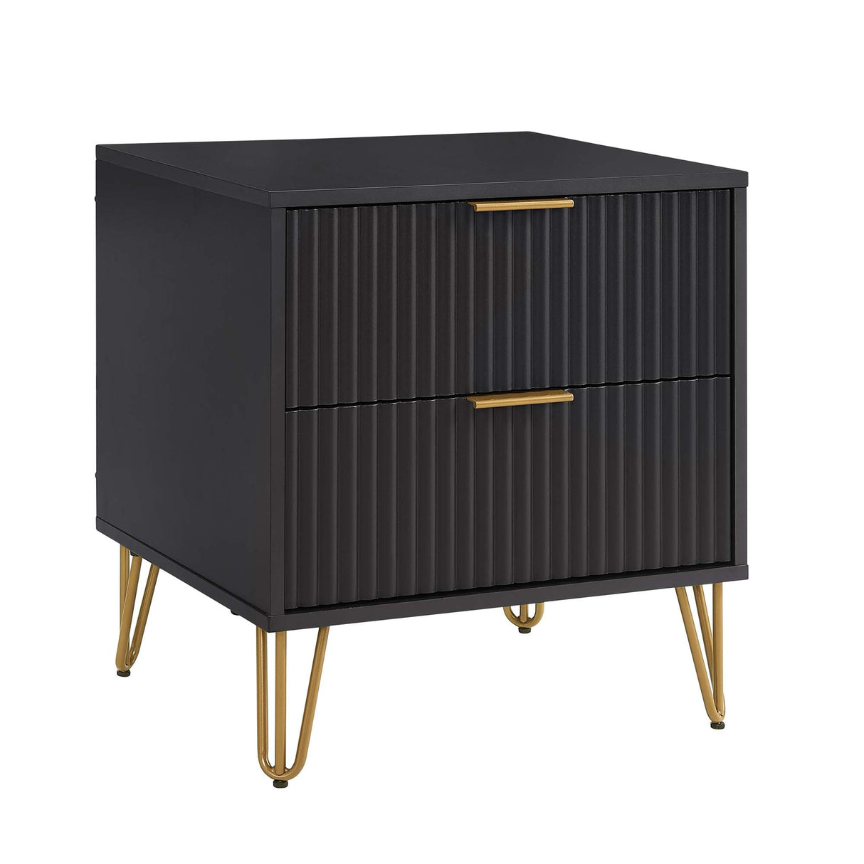 DUMBO 2.0 Nightstand in Black by Manhattan Comfort at Eve Furniture
