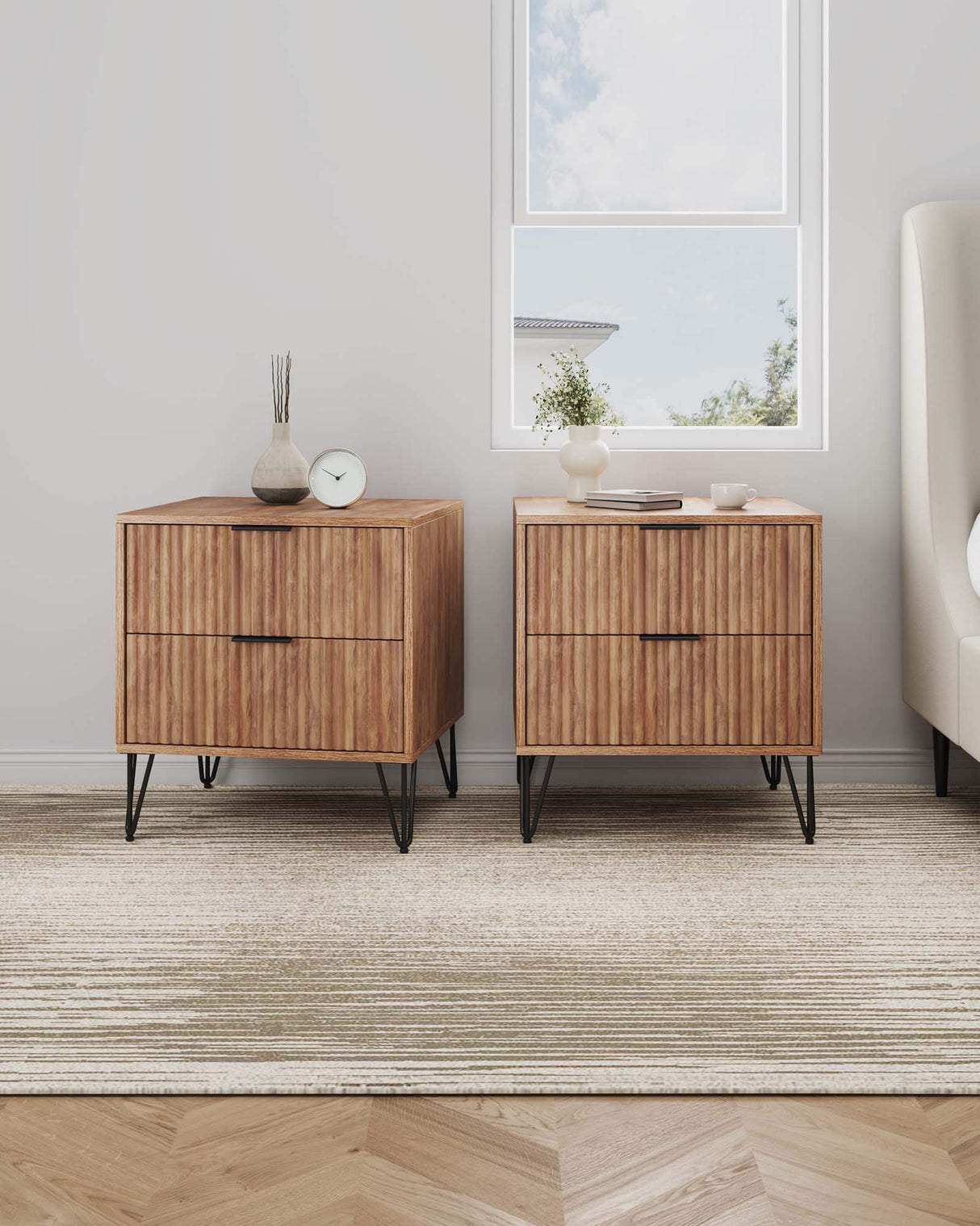 DUMBO 2.0 Nightstand in Golden Brown (set of 2) by Manhattan Comfort at Eve Furniture