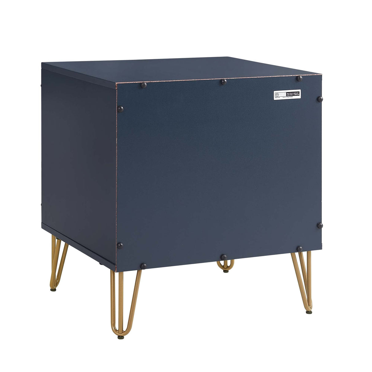 DUMBO 2.0 Nightstand in Midnight Blue by Manhattan Comfort at Eve Furniture
