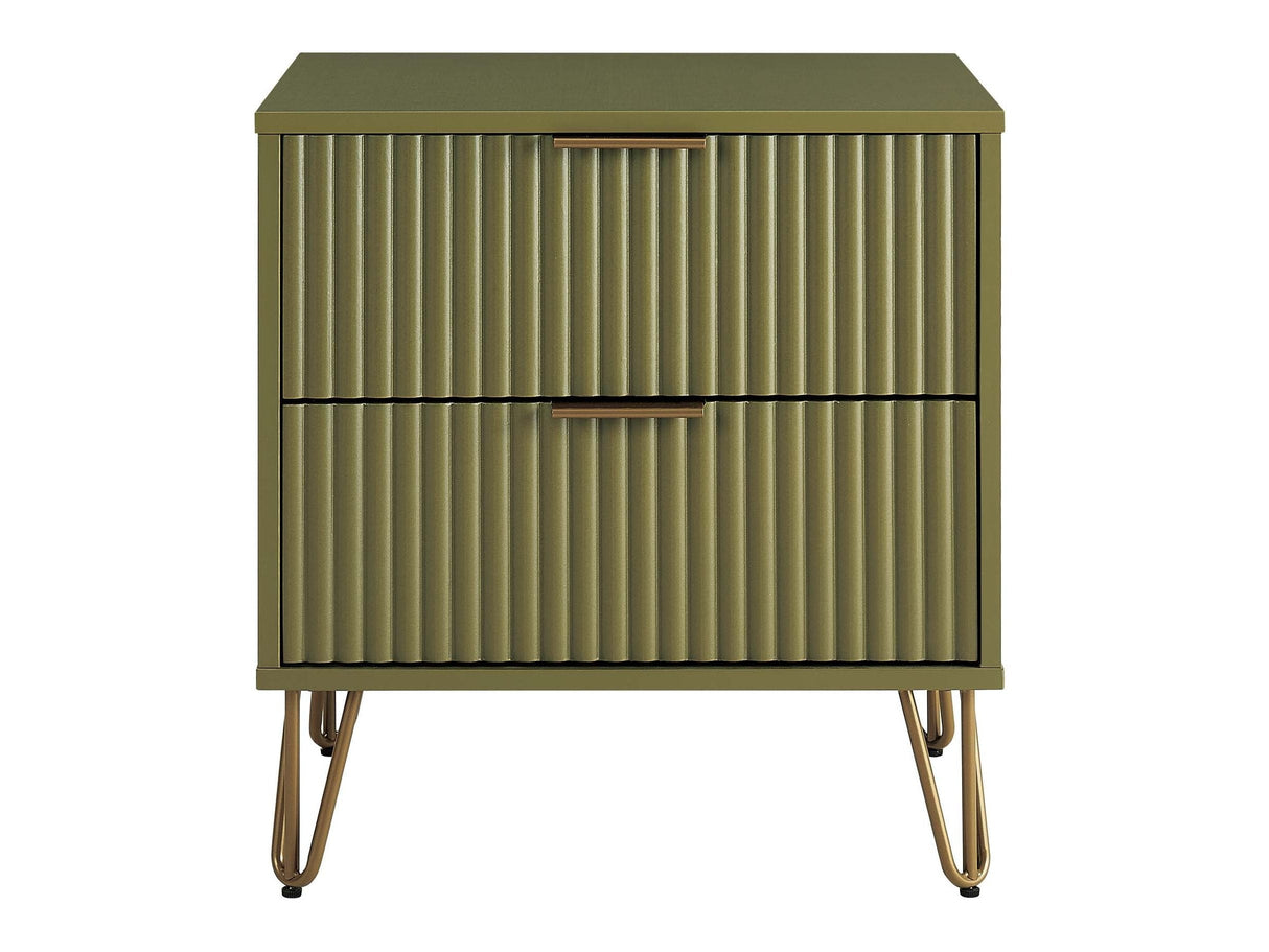 DUMBO 2.0 Nightstand in Olive Green by Manhattan Comfort at Eve Furniture