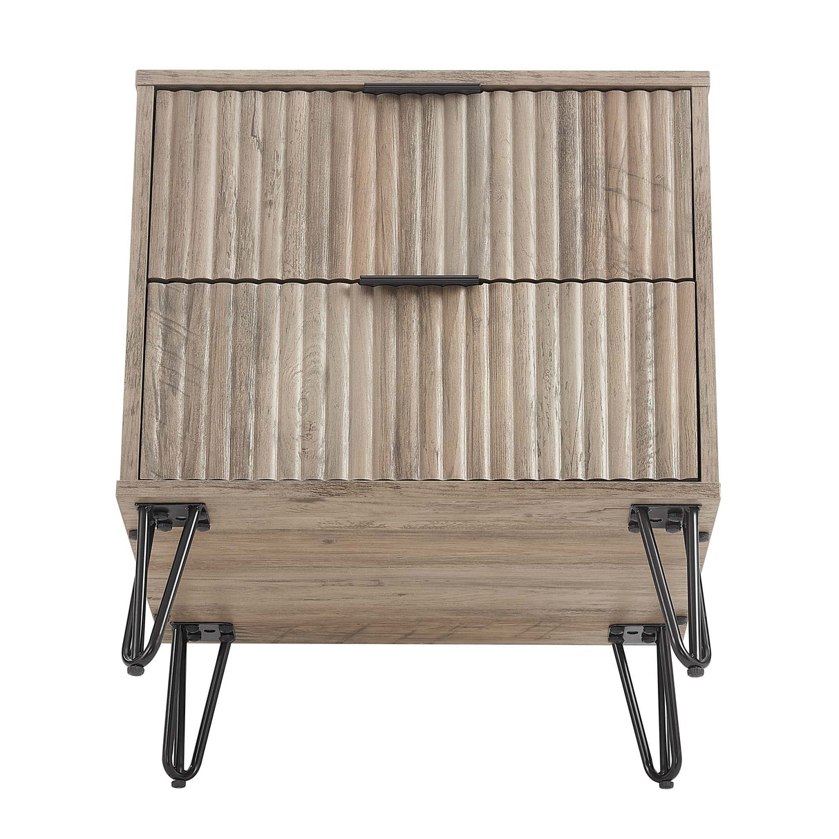 DUMBO 2.0 Nightstand in Rustic Grey by Manhattan Comfort at Eve Furniture