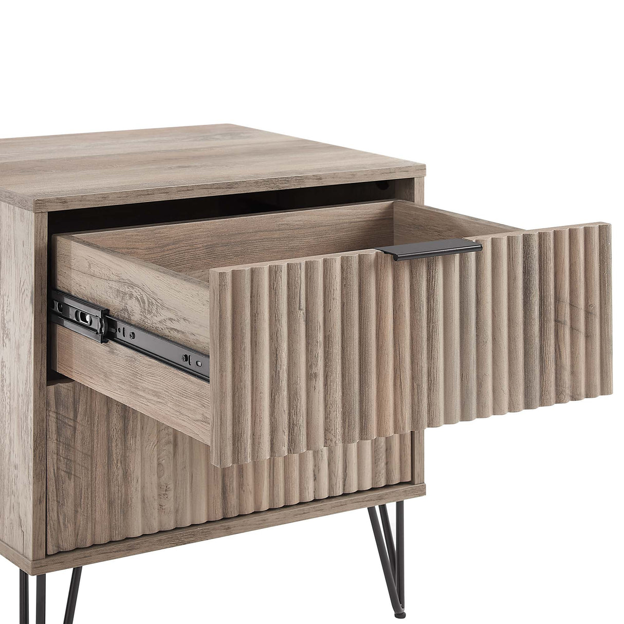 DUMBO 2.0 Nightstand in Rustic Grey by Manhattan Comfort at Eve Furniture