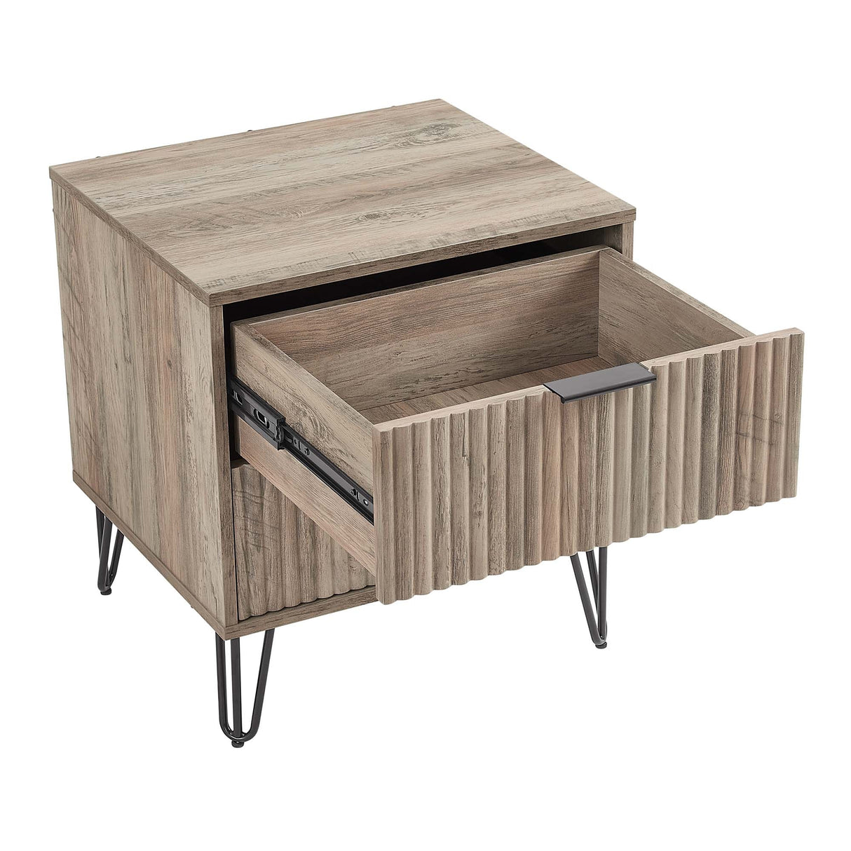 DUMBO 2.0 Nightstand in Rustic Grey by Manhattan Comfort at Eve Furniture
