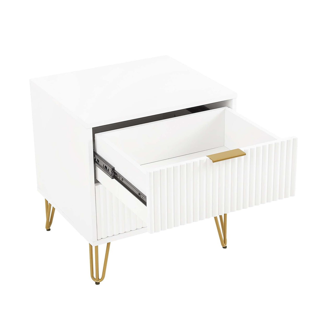 DUMBO 2.0 Nightstand in White by Manhattan Comfort at Eve Furniture