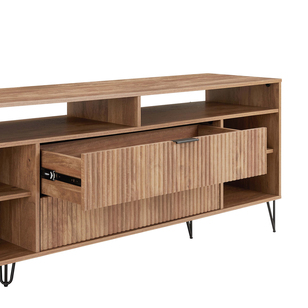 DUMBO 63" TV Stand in Golden Brown by Manhattan Comfort at Eve Furniture