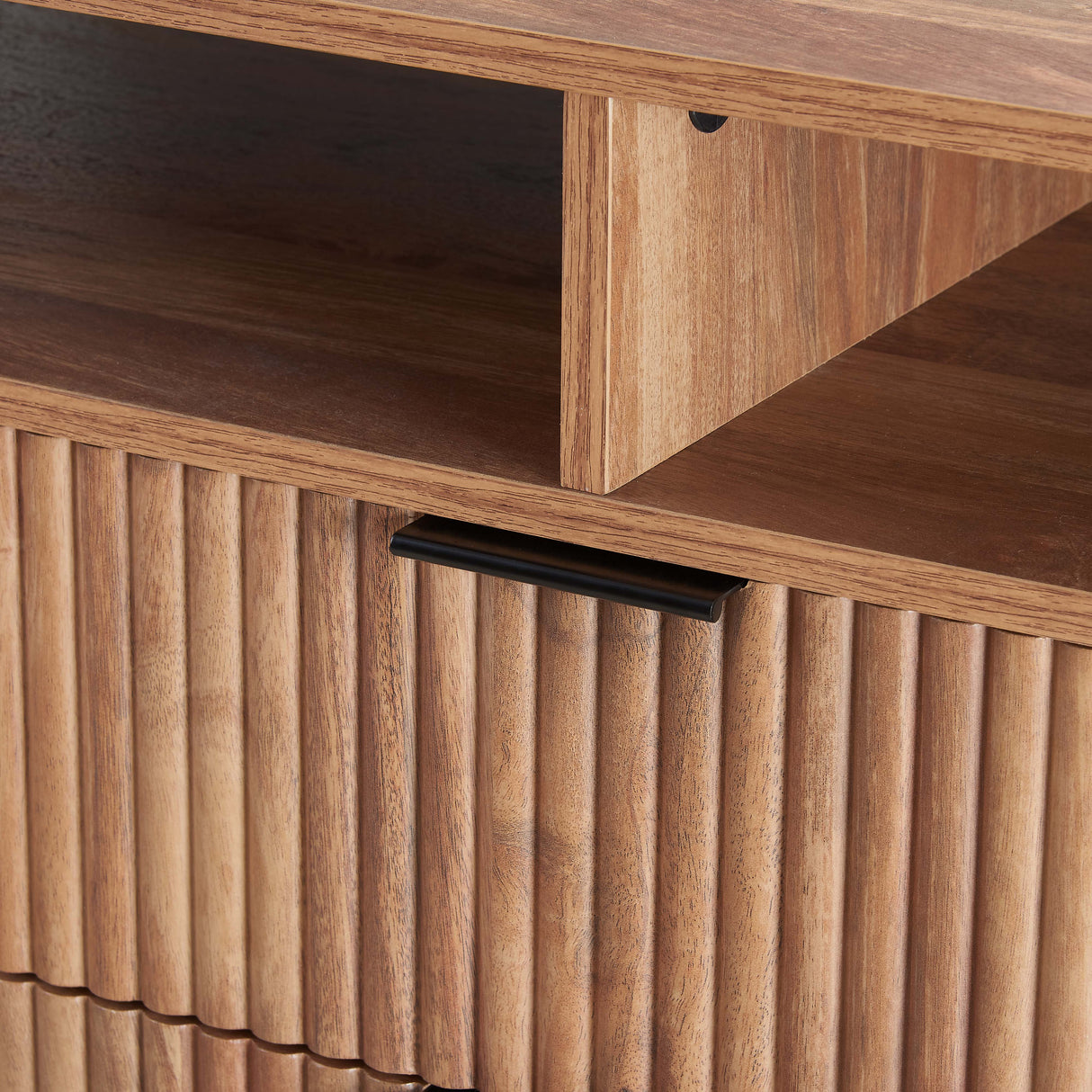 DUMBO 63" TV Stand in Golden Brown by Manhattan Comfort at Eve Furniture