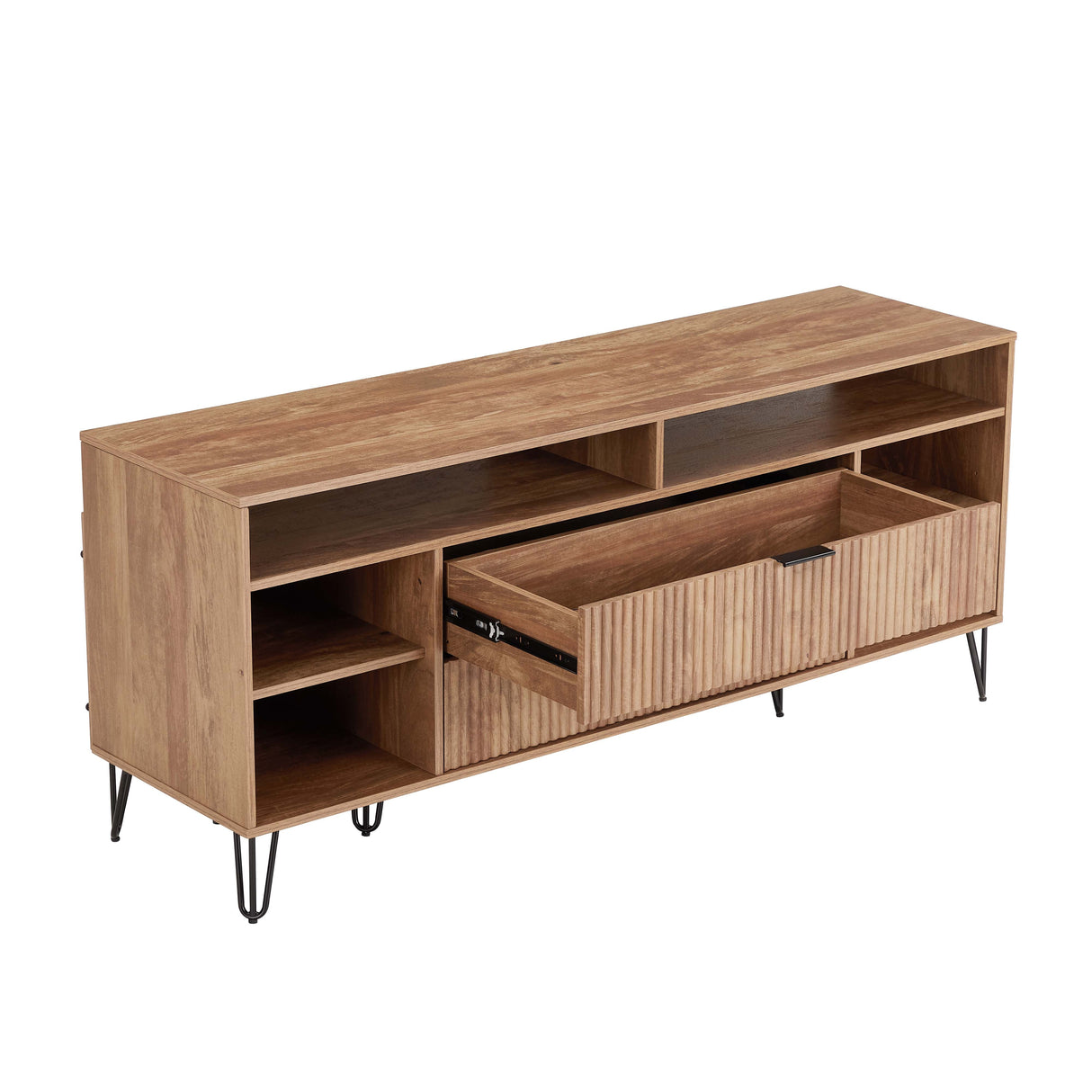 DUMBO 63" TV Stand in Golden Brown by Manhattan Comfort at Eve Furniture