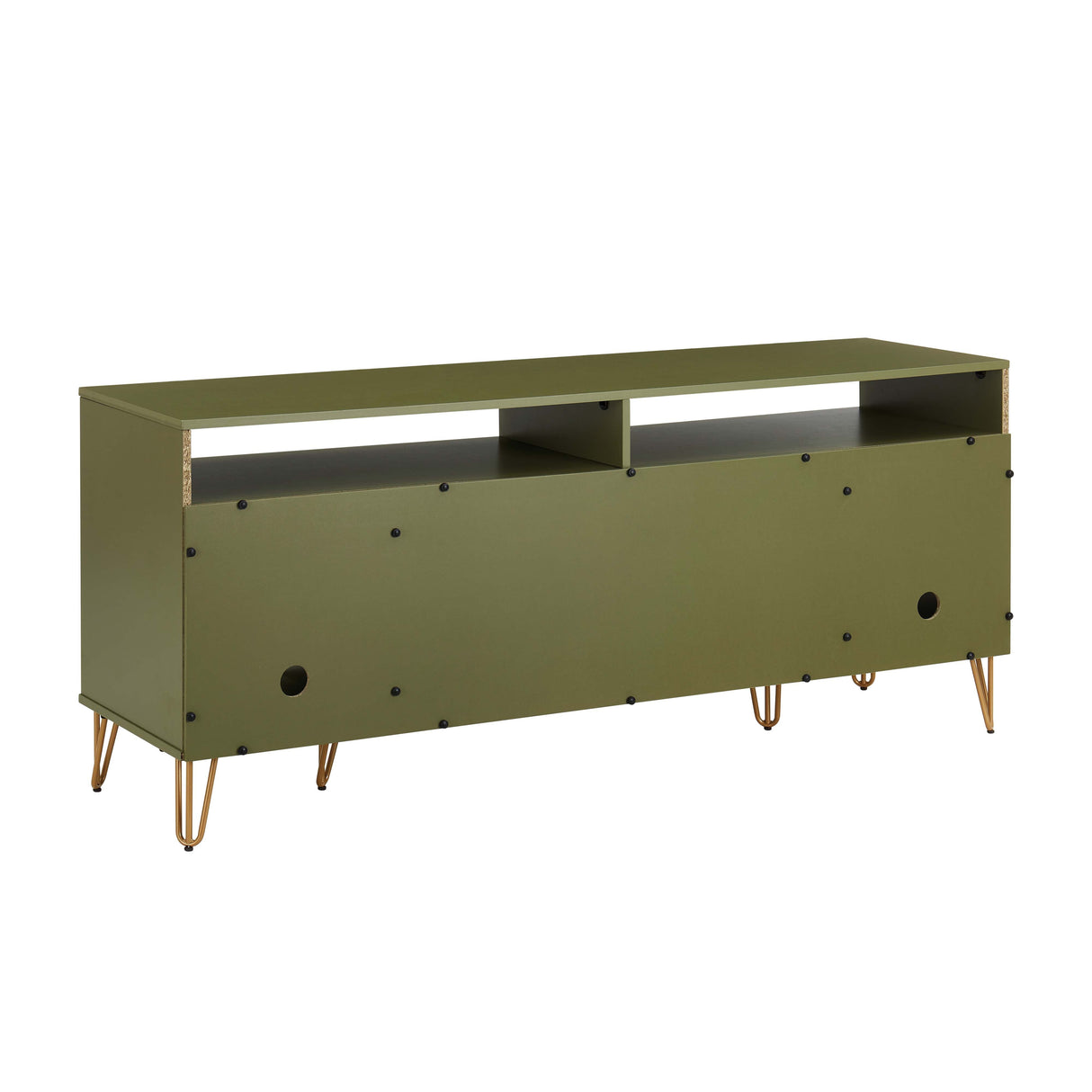 DUMBO 63" TV Stand in Olive Green by Manhattan Comfort at Eve Furniture