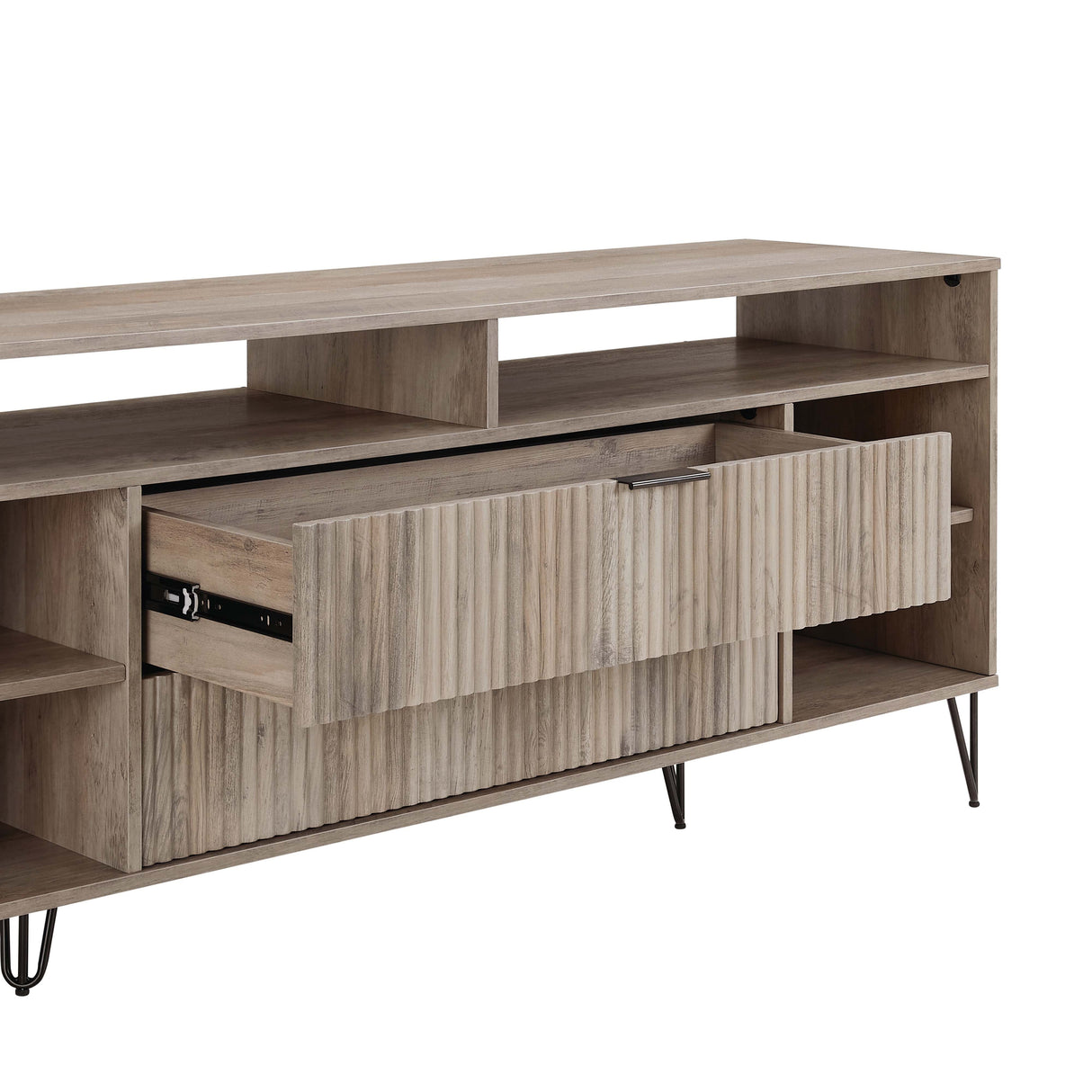 DUMBO 63" TV Stand in Rustic Grey by Manhattan Comfort at Eve Furniture