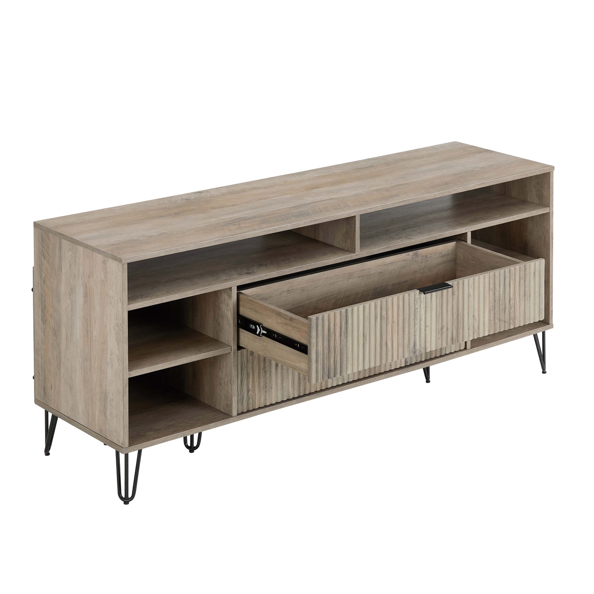 DUMBO 63" TV Stand in Rustic Grey by Manhattan Comfort at Eve Furniture