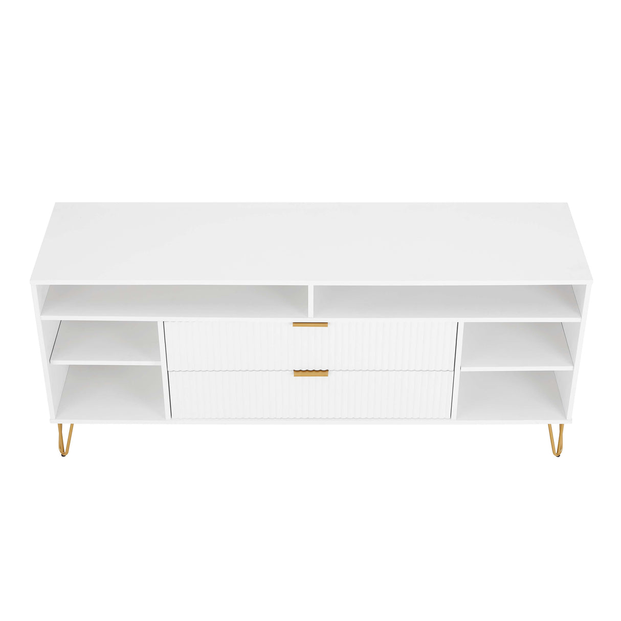 DUMBO 63" TV Stand in White by Manhattan Comfort at Eve Furniture