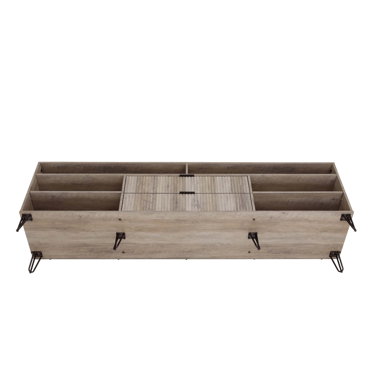 DUMBO 85" TV Stand in Golden Brown by Manhattan Comfort at Eve Furniture