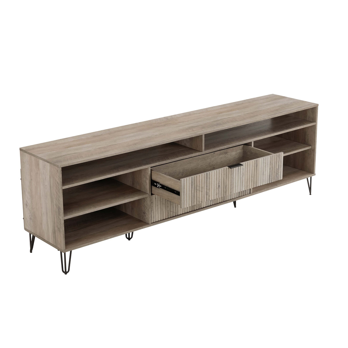 DUMBO 85" TV Stand in Golden Brown by Manhattan Comfort at Eve Furniture