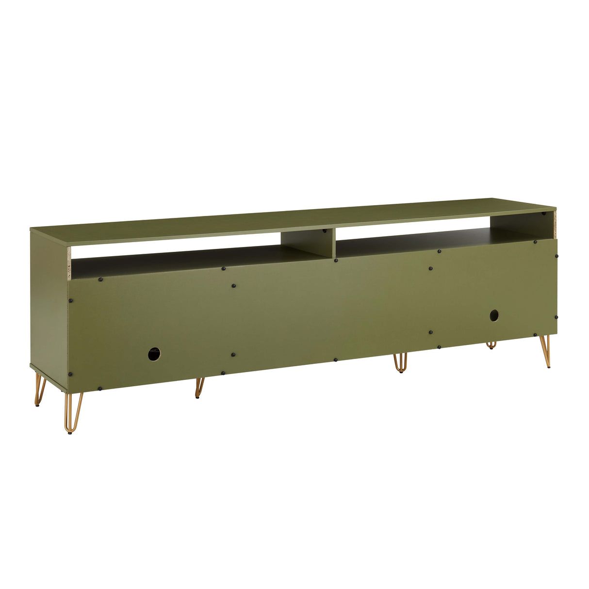 DUMBO 85" TV Stand in Olive Green by Manhattan Comfort at Eve Furniture