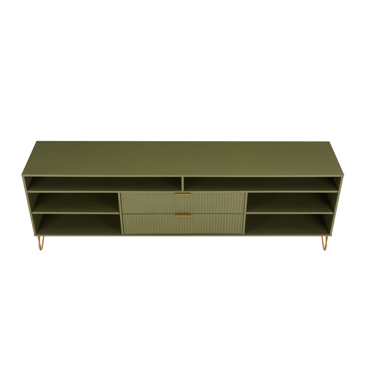 DUMBO 85" TV Stand in Olive Green by Manhattan Comfort at Eve Furniture