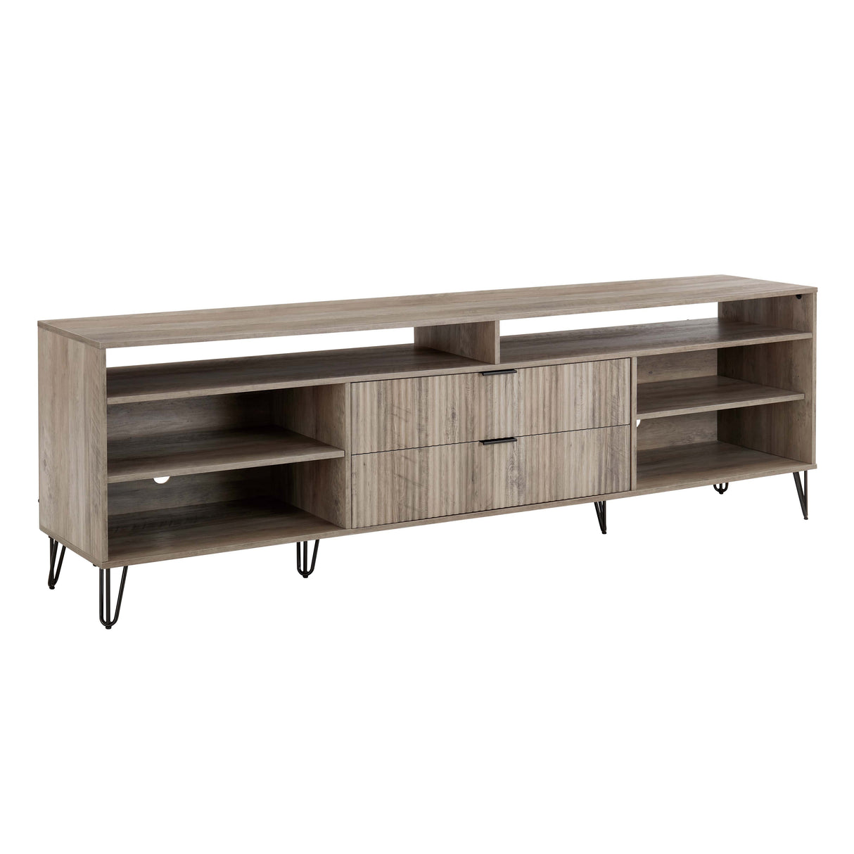 DUMBO 85" TV Stand in Rustic Grey by Manhattan Comfort at Eve Furniture