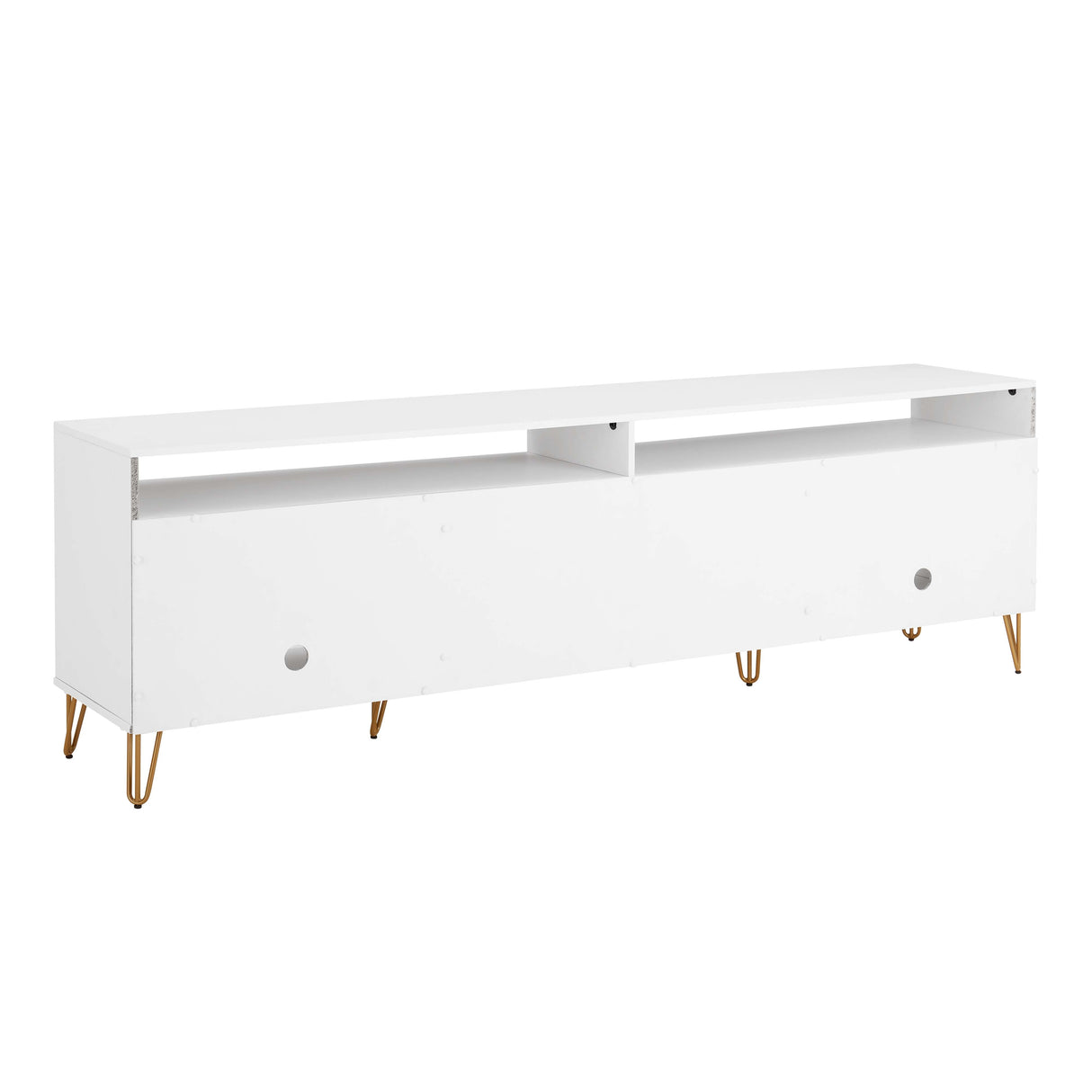 DUMBO 85" TV Stand in White by Manhattan Comfort at Eve Furniture