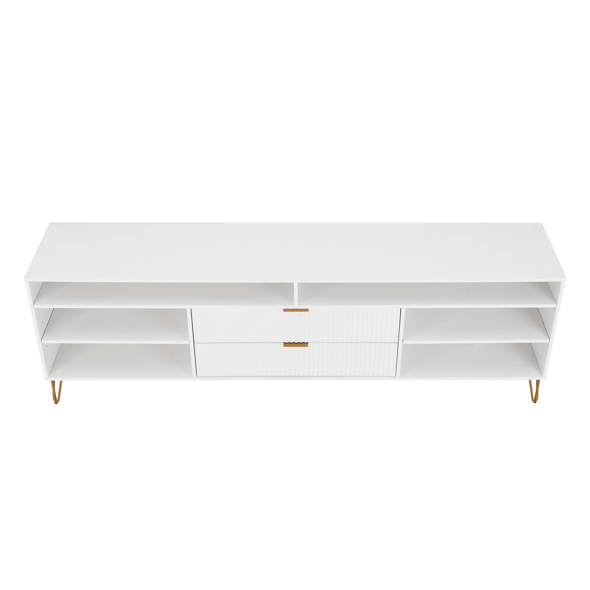 DUMBO 85" TV Stand in White by Manhattan Comfort at Eve Furniture