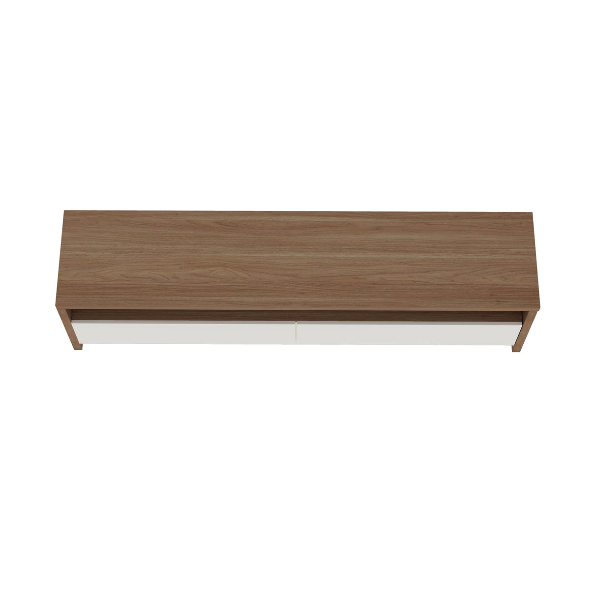 Duncan 70" TV Stand in Maple and Off White by Manhattan Comfort at Eve Furniture
