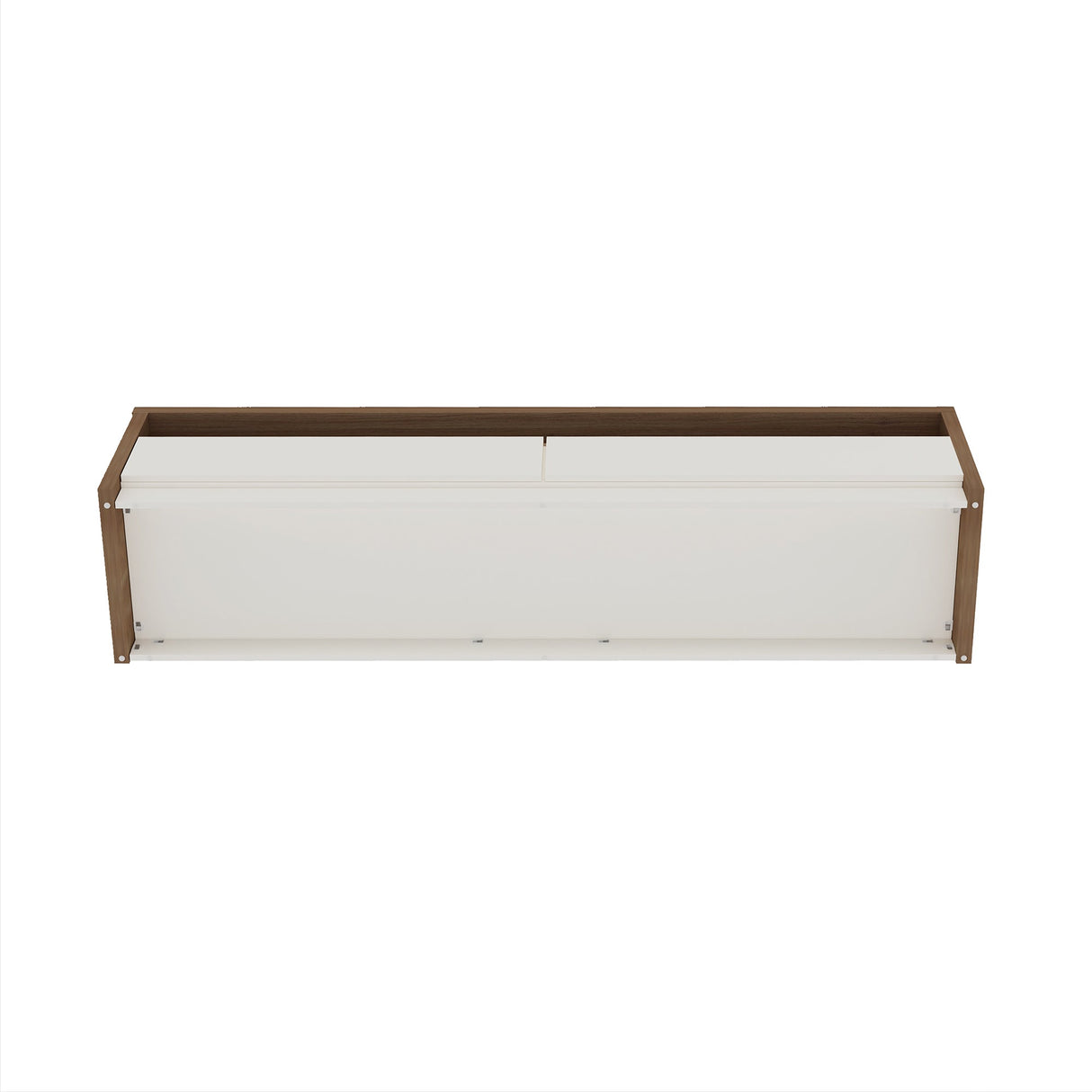 Duncan 70" TV Stand in Maple and Off White by Manhattan Comfort at Eve Furniture