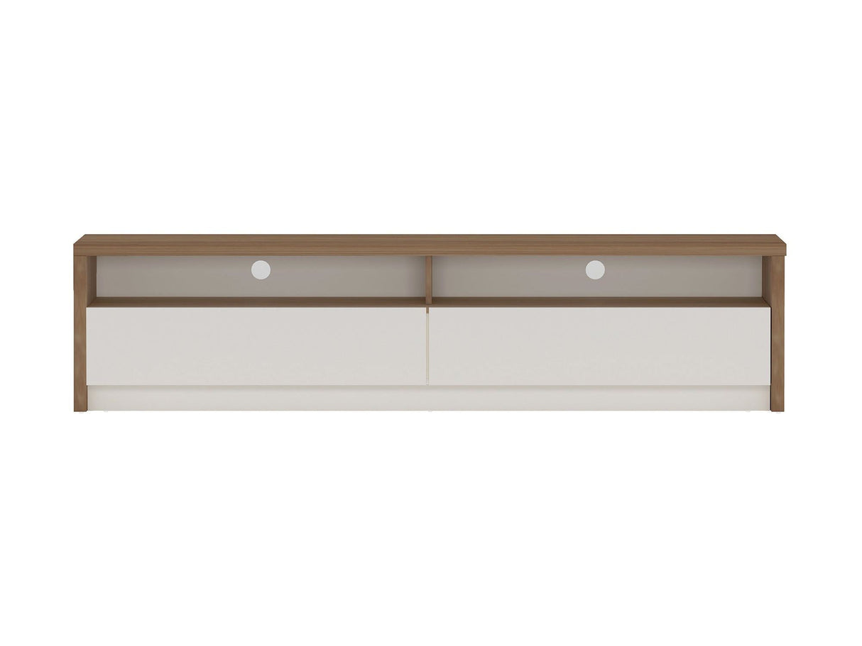 Duncan 70" TV Stand in Maple and Off White by Manhattan Comfort at Eve Furniture